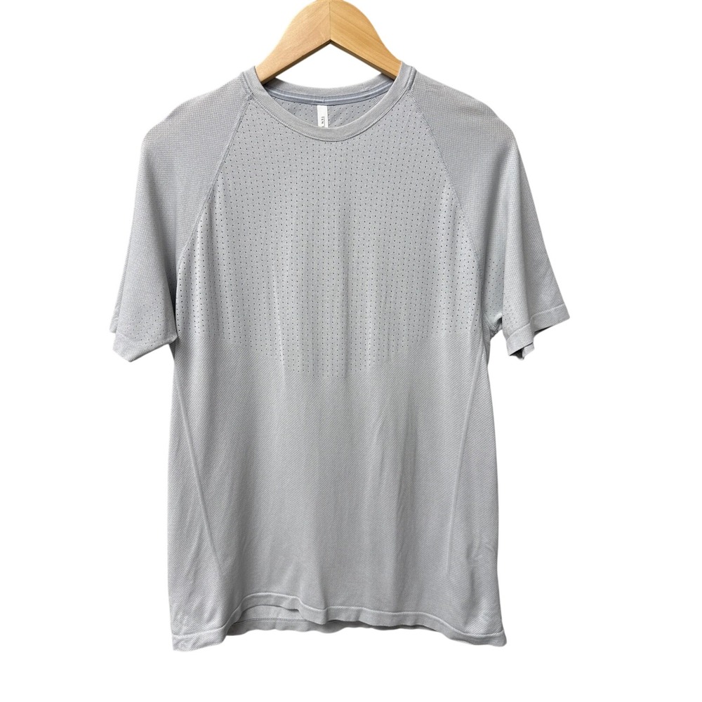 Ten Thousand The Seamless Shirt Mens S Gray Athletic Training Perforated Tee Gym
